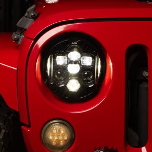 Jeep Wrangler JK Headlights - Baja Designs - DOT LP6 LED - Amber - `07-`18
